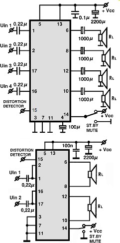 TDA1555Q BTL circuito eletronico